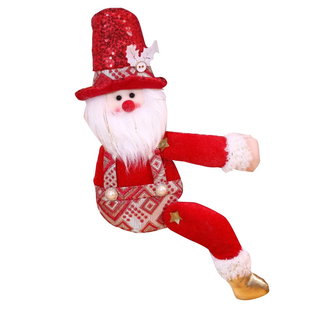Christmas Curtain Buckle Decoration, Christmas Creative Curtain, Elderly Person, Snowman, Cartoon Doll Buckle