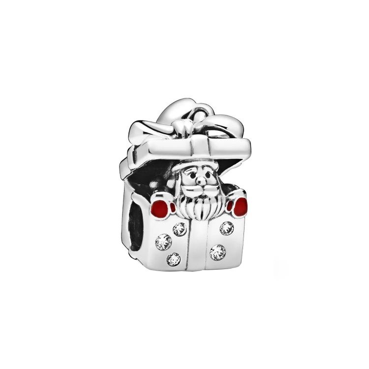 Pandora Santa Claus Charm In Gift Box Unisex Charm Silver 798470C01 Box,Silver