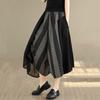 chiffon patchwork oversized Vintage plaid high Waist Casual loose Summer wide leg Cross Pants Women Trousers