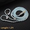 Qkz T1 Earphone Cable 8 Strand Copper Silver-Plated Upgrade Wire 3.5Mm Wired Headphone Cord For Zxn Zxt Ak6 Zs10 Edx Pro Zsr Cca