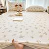 Flower Printed Fitted Bed Sheet Pink Color sabanas150x200 Single/Queen Size Mattress Protector Soft King Size Bed Sheets for Bed
