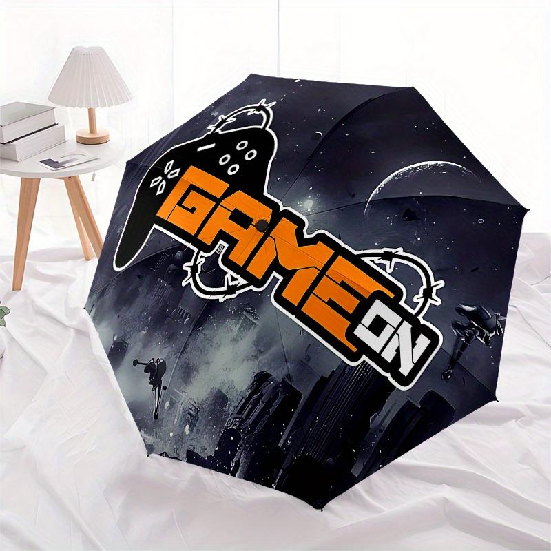 Game On: Space Adventure Sticker DecalUmbrella, Portable 3-Fold Compact Umbrella for Men & Women Gift