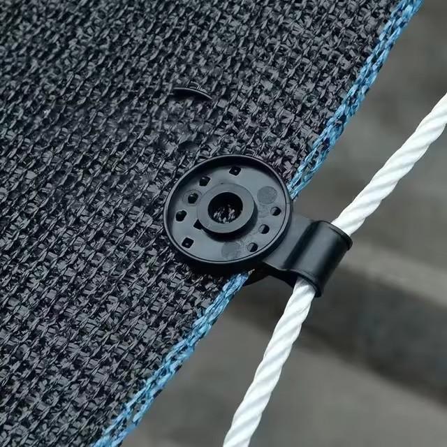 

100 шт. Зажим для затеняющей ткани, зажим для фиксации затеняющей ткани в теплице, зажим для сетки для затенения забора, аксессуары для палатки для кемпинга 5 PCS чёрный