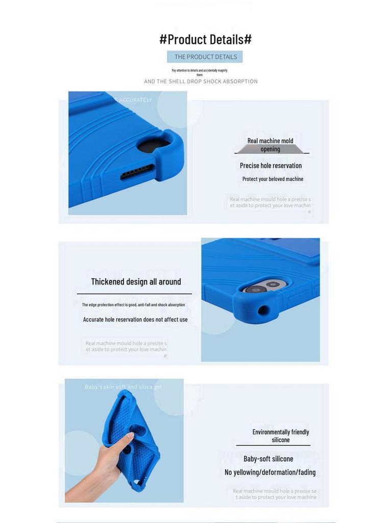 TechLife Pad Lite 8 İnç Sıvı Silikon Düşmeye Karşı Korumalı Standlı Kılıf