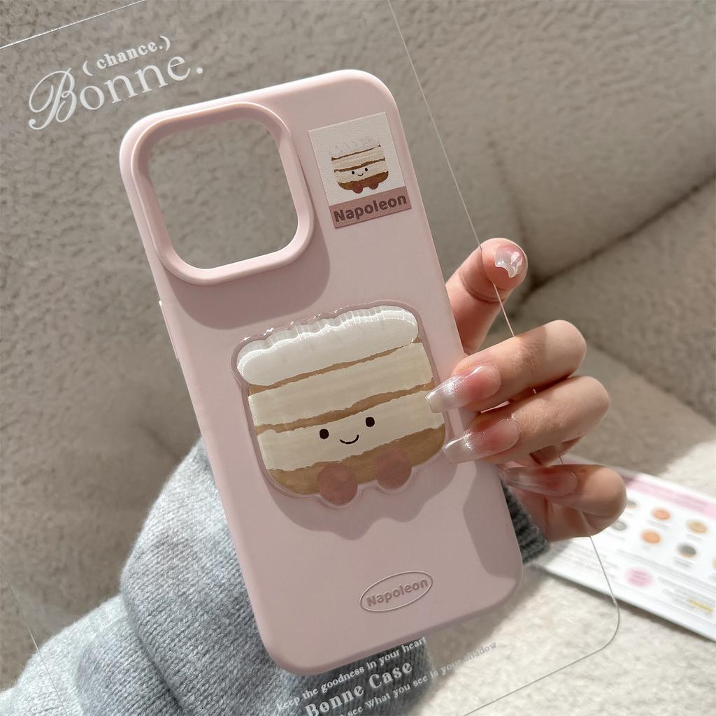 Ins Cute Cake 15pro Max for Apple 17 Mobile Phone Case for IPhone14For13 Milk 12 Three-dimensional 15