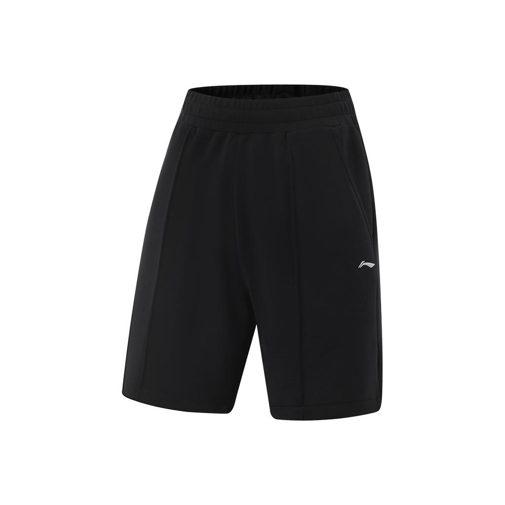 Li-Ning Comfortable Versatile Simple Solid Color Sports Shorts Women shorts Black AKSV124-1