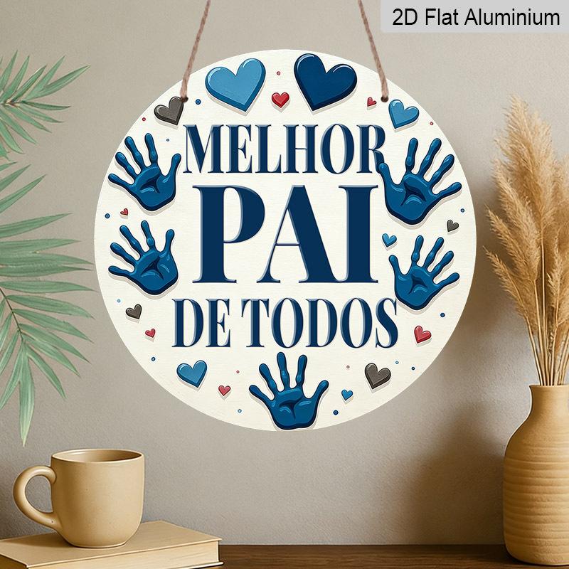 

2D flat 1pc aluminum pendant Father s Day gift for dad 7.87 inches x 7.87 inches Suitable for home decoration, wall art decoration, gift 1pc