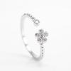 European-American Zircon Open Ring: Elegant, High-End Fashion Jewelry for Women