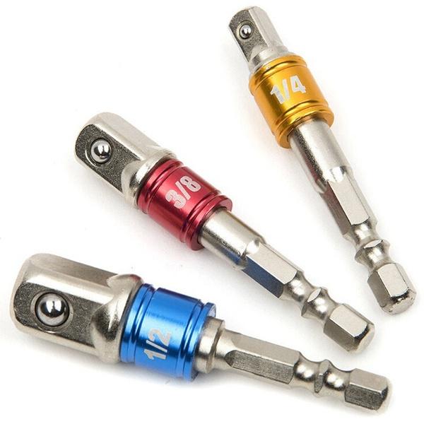 3 buc. șurub pătrat cu piuliță găurit cu impact Adaptor pentru biți de extensie Adaptor pentru cheie tubulară