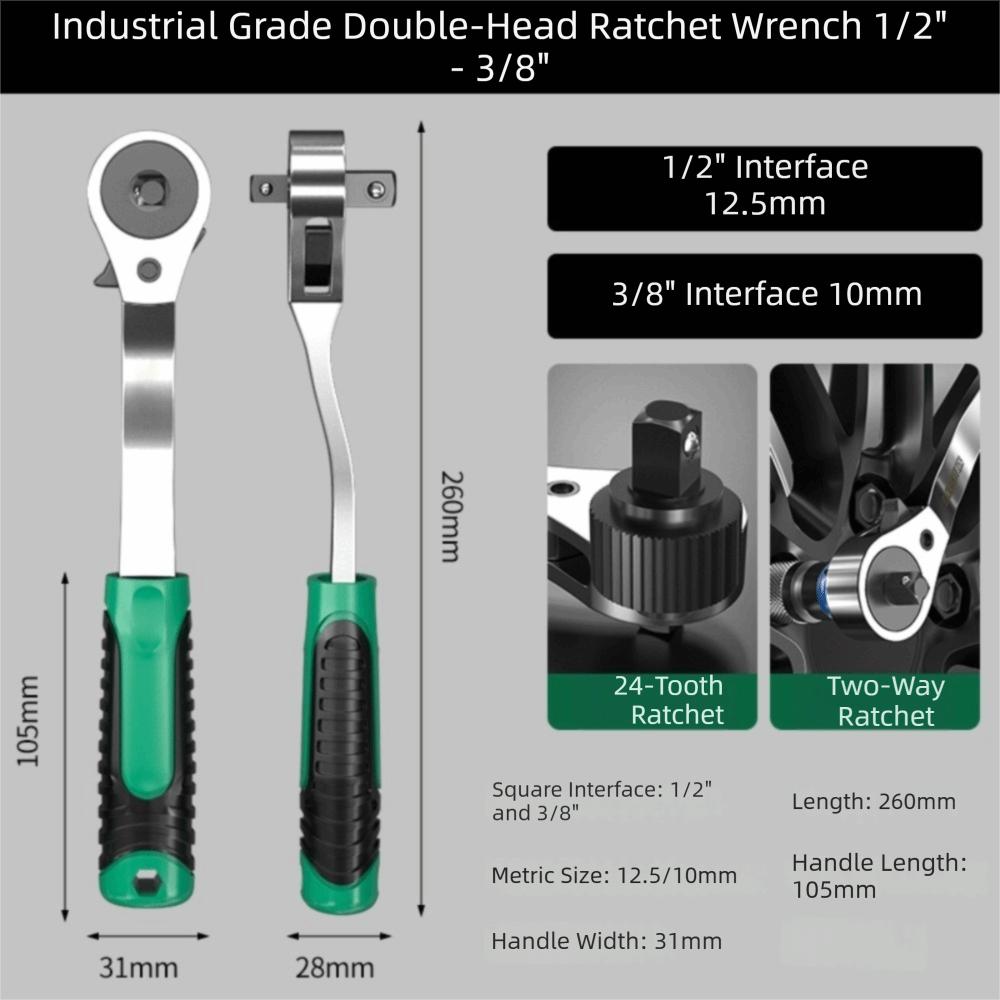 Langlebige Metall-Autoreparatur-Schraubenschlüssel-Stecknüsse Schnellverschluss Ergonomischer Griff Ratsche Multifunktions-Kfz-Werkzeuge Autoreparatur