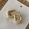 Retro U-Shaped Metal Hoop Earrings - European & American Style, Women's Niche Fashion Ear Studs