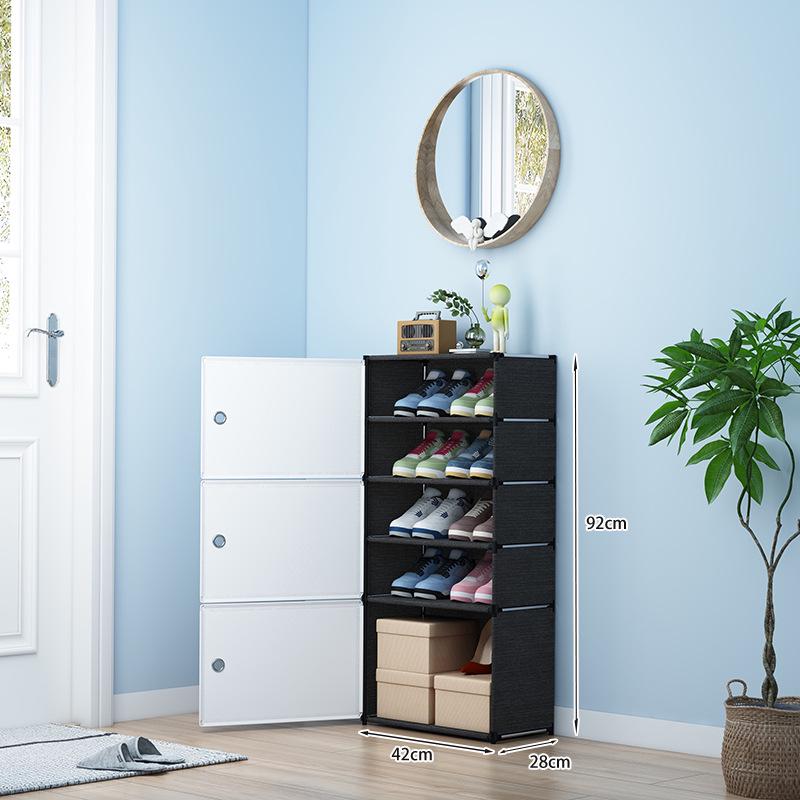 Platzsparendes Mehrschicht-Schuhregal mit Staubschutz für Wohnheime