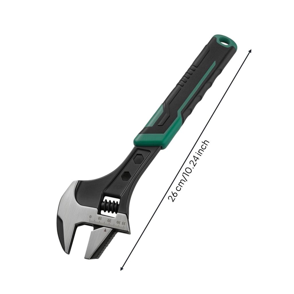 Multifunctional Adjustable Wrench NonSlip Grip with Side Hand Tool for Plumbers,