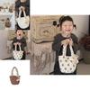 Bear Kids Baby Shoulder Bag Cute Cotton Cartoon Water Bucket Bag Outdoor Handbag