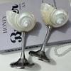 Originality Conch Wine Glass Goblet Handmade Banquet Natural Metal Glass Polishing Decoration Ornament Gift For Bar