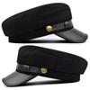 Czapka z daszkiem Vintage Granatowa Czapka Płaska Czapka z Płaskim Daszkiem Ośmiokątna Czapka Beret Kapelusze Czapka Gazeciarza Czapka Marynarska Płaskie Czapki z Daszkiem Outdoor Podróże