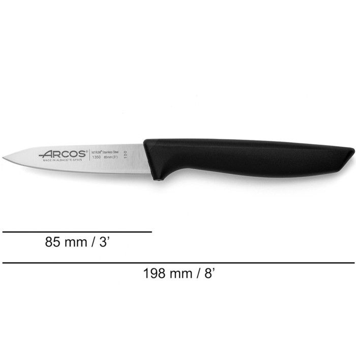 Peeling Knife - Arcos - Nice Series - 85mm - Stainless Steel - Lightweight Polypropylene