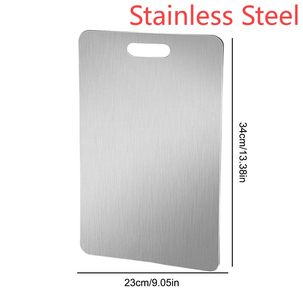 Titanium Cutting Boards for Kitchen Stainless Board 304 Steel Thickened Double Sided Food Grade Portable Fruit Cutting Board