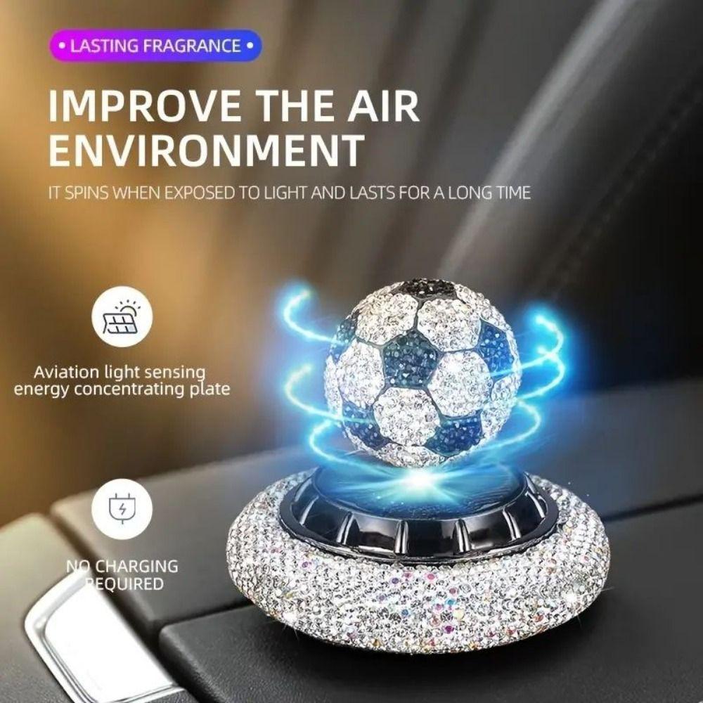 

Exquisite Car Air Freshener Football Shape Solar Power Car Perfume Car Ornaments