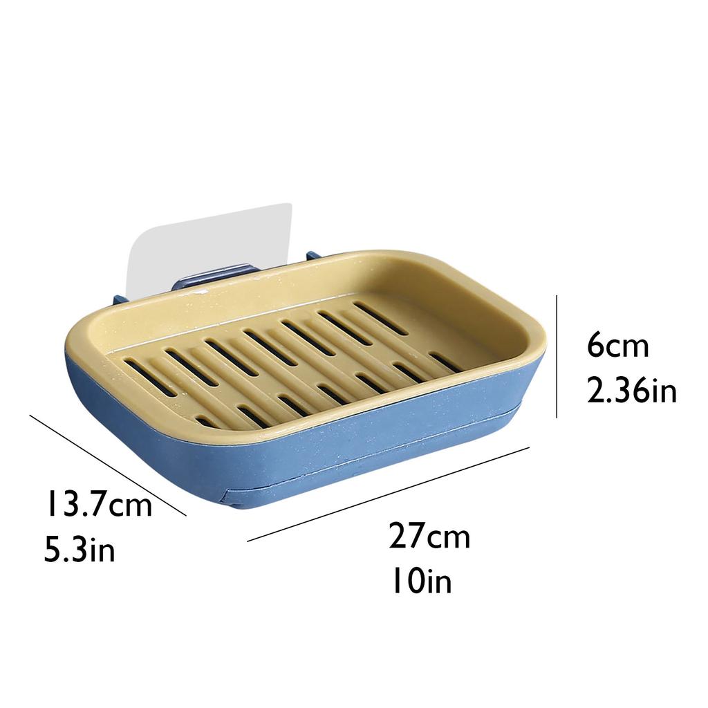 Layer-Drawing Type Draining Soap Dispenser Wall Hanging Soap Box Bathroom