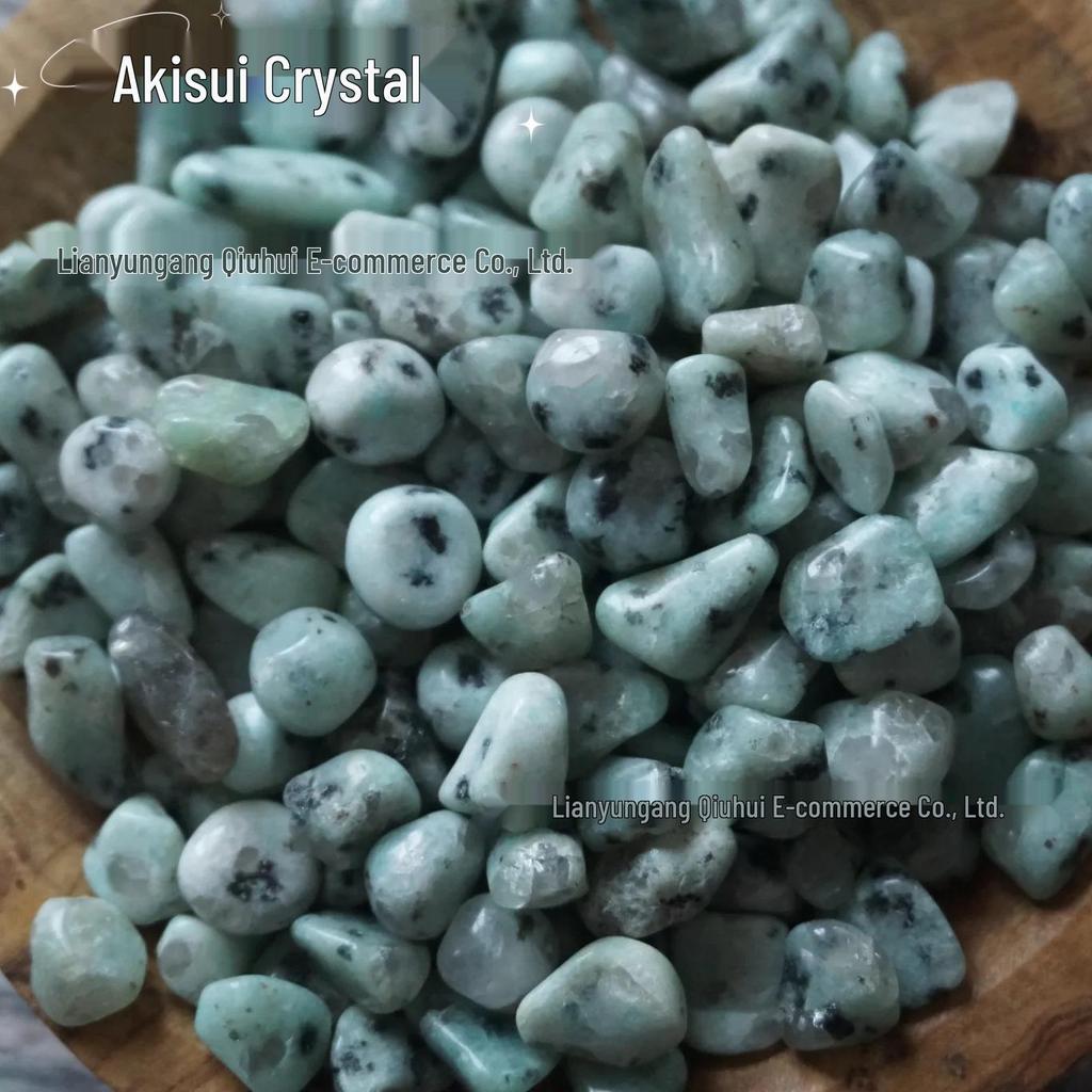 Tianshan Blue Kiwi Green Dot Crushed Stone for Fish Tank and Flower Pot Decorations