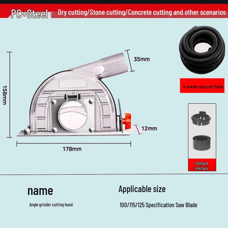 Angle Grinder Dust Collection Cover for Dust-Free Cutting and Polishing