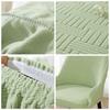High-elastic Dining Chair Cover Curved Stool Slipcover Integrated Seat Cover  for Home Decoration