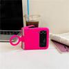 Offical Liquid Silicone Ring Holder Case For Samsung ZFlip 3 4 Folding Soft Candy Color Camera Protective Shockproof Cover Funda