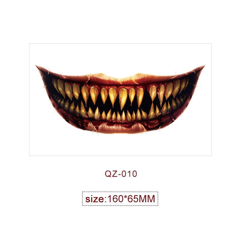 

Наклейки-татуировки с изображением большого рта на Хэллоуин для вечеринки-маскарада 150x210 mm