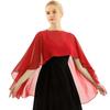 Elegant Sheer Shawl Top Loose Fit Chiffon Sunscreen Outerwear Chiffon Cover Up  Vacation