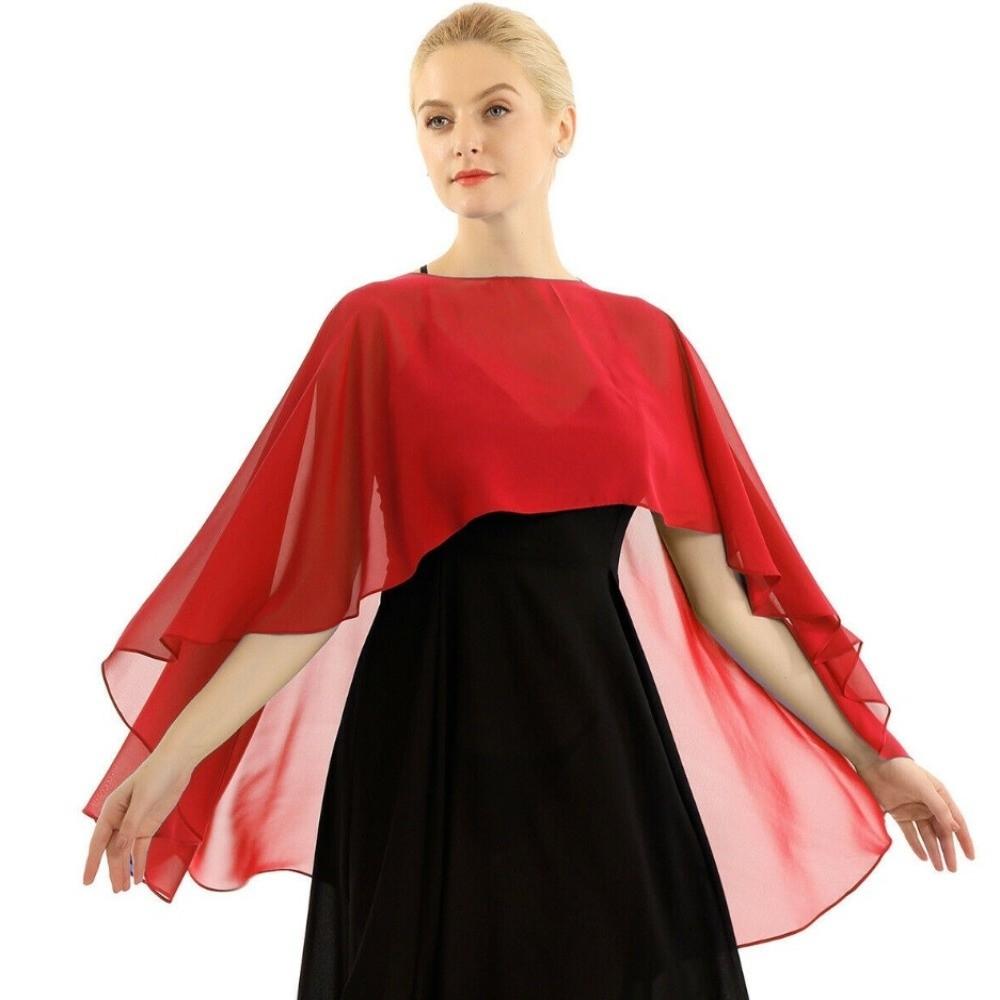 Elegant Sheer Shawl Top Loose Fit Chiffon Sunscreen Outerwear Chiffon Cover Up  Vacation