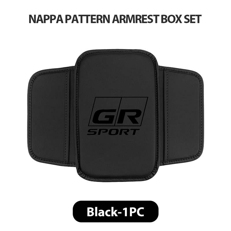 For Toyota Leather Car Armrest Box Cushion Side Storage Pocket Protector Cover GR Sport Crown RAV4 Yaris Land Cruiser Corolla