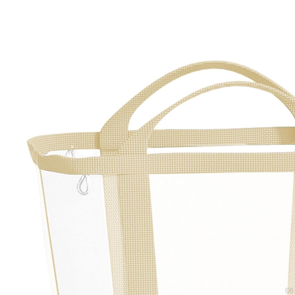 Foldable Laundry Basket Dirty Clothes Organizer Mesh Bag Elegant Lightweight Hamper Tote