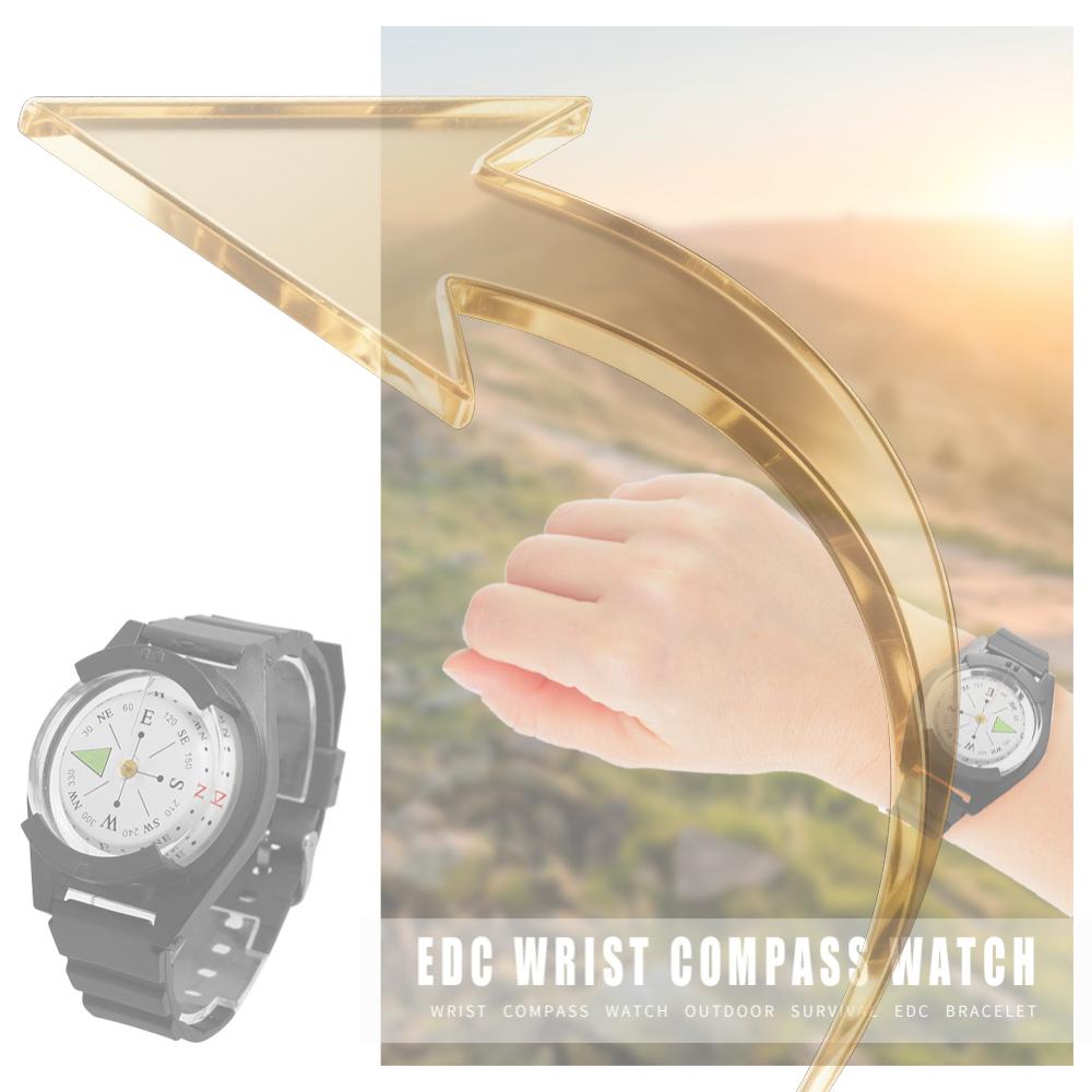 

Wearable Compass Watch Mountaineering Camping Hiking Luminous Compasses Portable Silicone Pointing Guide Equipment China Mainland