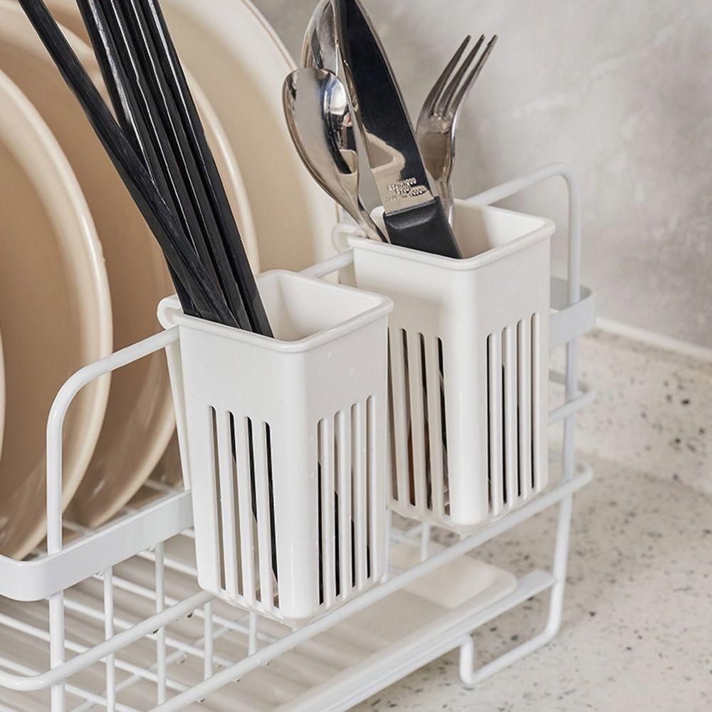 Hanging Tableware Holder Multifunctional Drainage Basket Storage Box  for Kitchen