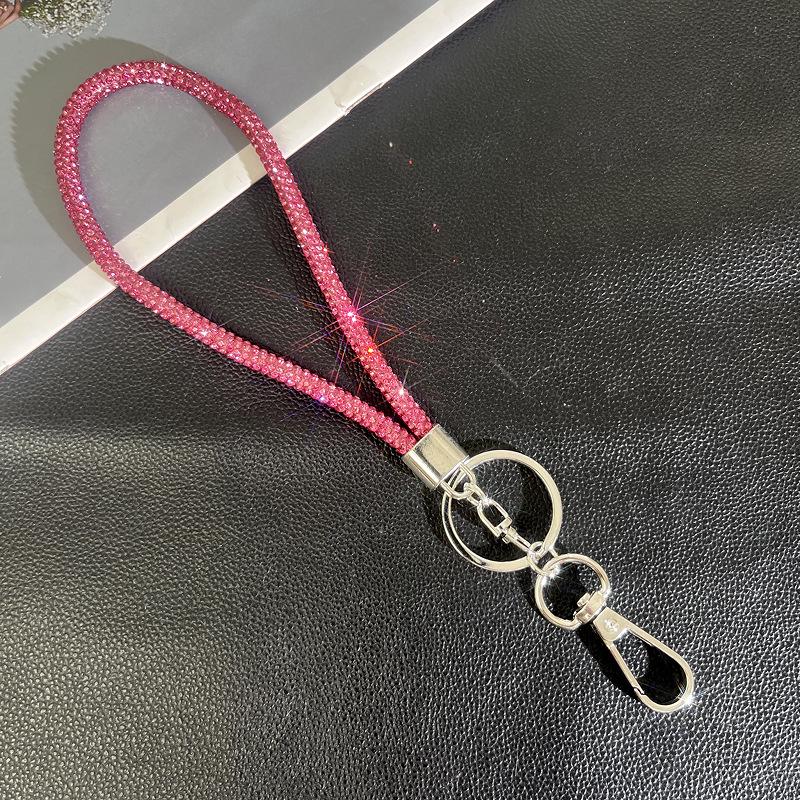 Light Luxury Rhinestone Phone Lanyard: Diamond Crossbody Chain & Bracelet Pendant.