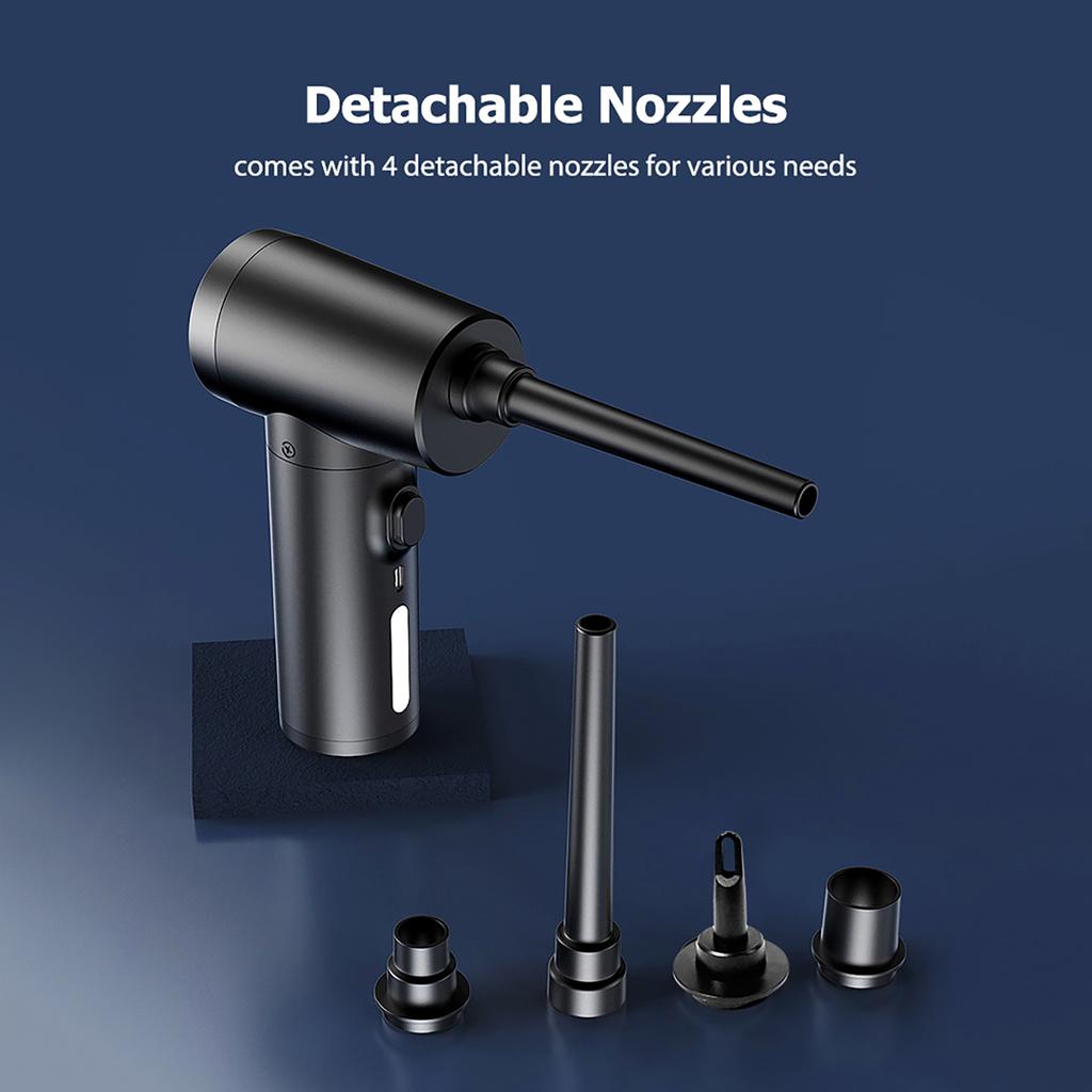 Multifunctional Cordless Electric Air Duster Air Pump 2 In 1 Dust Blowing Device with LED Light Powerful 50000RPM 100W