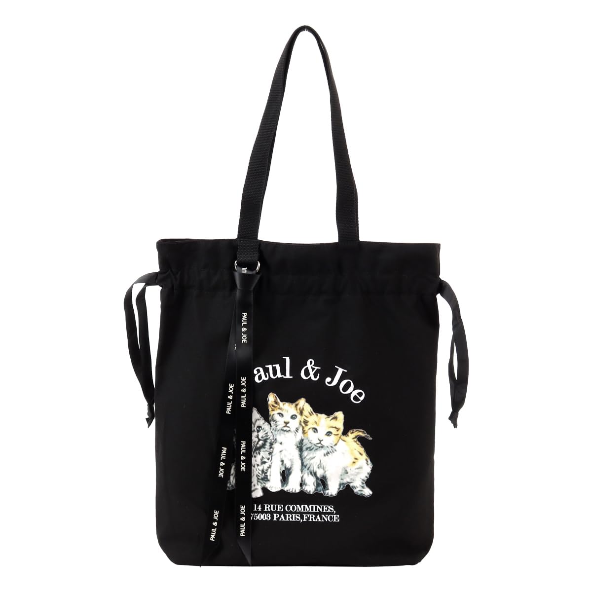 

Joe Paul Joe Accessoire Сумка-тоут A4 Сумка-тоут Three Cats АКСЕССУАРЫ Холщовая сумка-тоут Cat Cat Cat Cute Black [Paul & Joe] [Paul & Accessoire] &