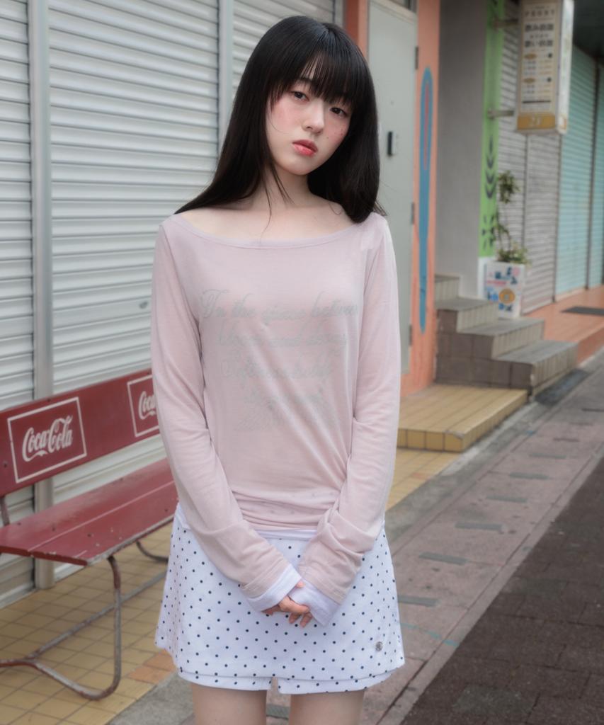 ROSEFRANTZ Lettering Angel Long Sleeve [Pink]