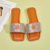 Fashion 2025 New Ladies Shoes Best Seller Women's Slippers Fashion Crystal Daily Slippers Women Summer Open Toe Plus Size Flat Slippers