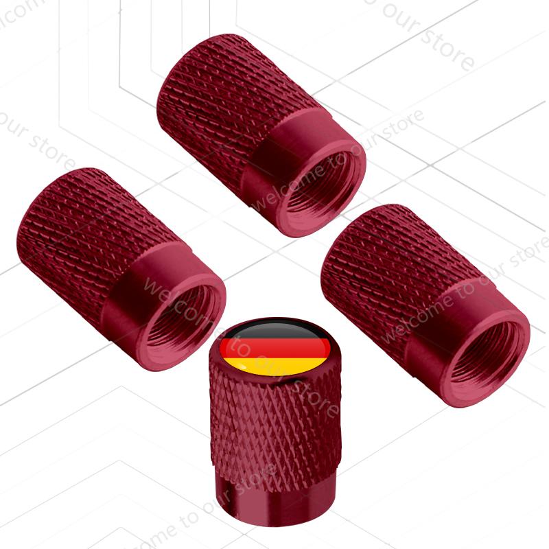 4 Stuks/Set Voor Frankrijk Italië Duitsland Spanje Nationale Tricolore Vlag LOGO Badge Motorfiets Auto Wiel Band Ventieldoppen Bandstamhoezen