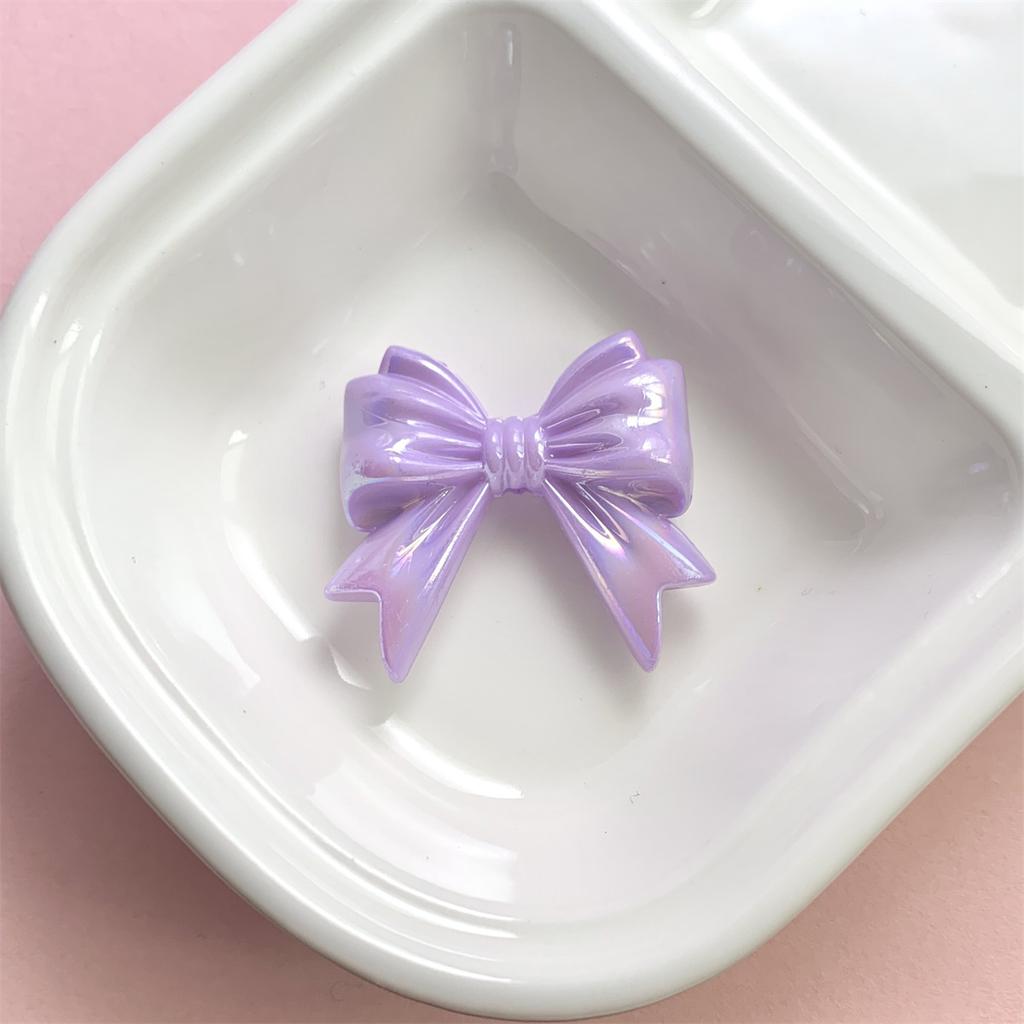 Z87 5Pcs/bag 32*36mm Big Bow Bowknot Acrylic Pendants For Crafted Beading Necklace Bracelet Keychain Jewelry Making Beads Gift