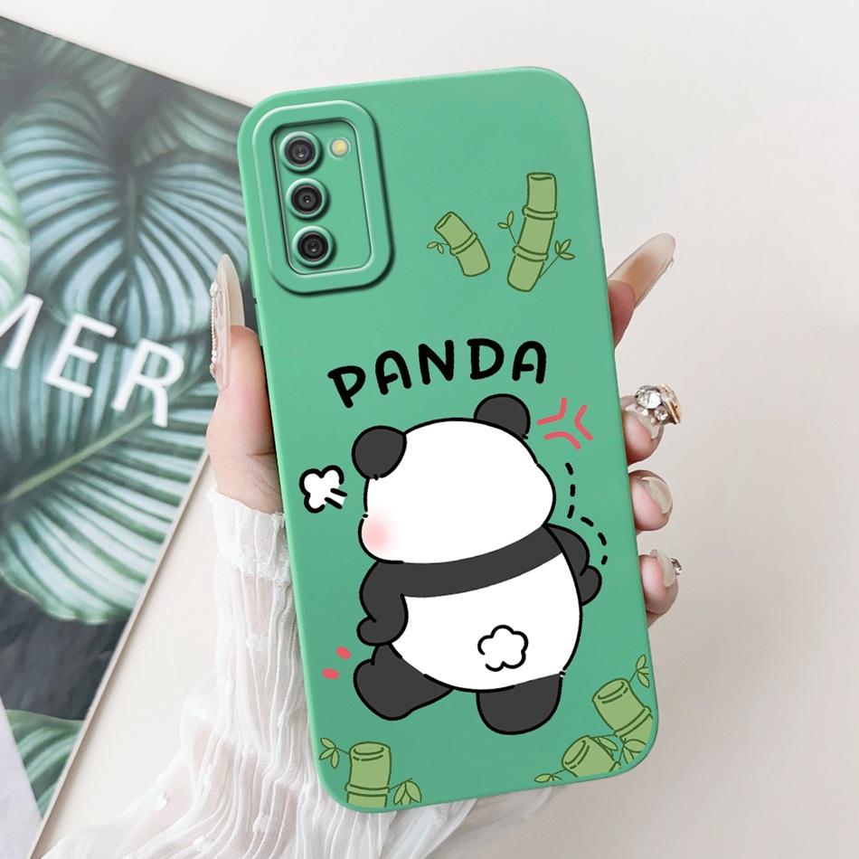 For Samsung Galaxy A03S A02S Cute Panda Rabbit Cartoon Soft Silicone Case For Samsung A02s A03s Camera Protective Phone Cases