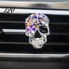 Sophisticated Car Vent Decor Bling Skull Clips Rhinestone Diffuser Clip Shiny Decorative Freshener Air Conditioner Decoration Funny Auto