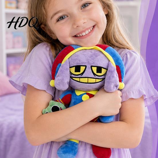 Plush Stuffed Animal Digital Circus Doll Cute Cartoon Character Toy Soft Pillow Collectible Plushie for Kids Christmas Thanksgiving Birthdays Gift