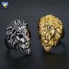 Majestic Lion No Rusted High Quality 316 Stainless Steel Hip Hop Ring for Men Punk Rings