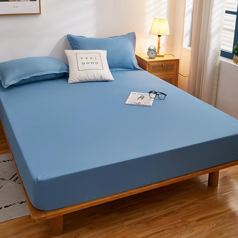 Fitted Sheet Dustproof Mattress Protector Non-slip Sheet Skin-friendly Breathable Dirty Washable Dormitory Fitted Sheet
