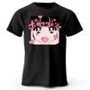 Kawaii Anime Cute Girl Printed Pure Cotton Tshirt for Menwomen Loose Oversized Short Sleeved Tshirt for Casual Daily Wear