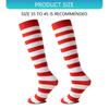 Elastic Stripes Thigh Socks For Women Breathable Long Stripes Socks Practical Overknee Stockings Casual Outfit Essential
