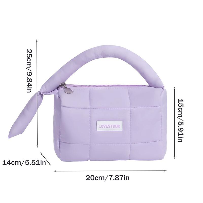 Fashionable Large Capacity Square Handbag Style Makeup Bag Travel Cosmetic Bag Waterproof Polyester Women'S Toiletry Bag